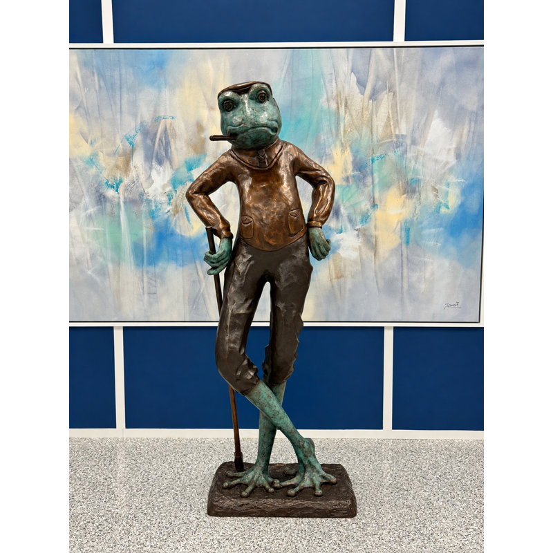 Sculpture en bronze coulé le dix-neuvième trou