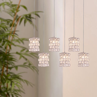 Luminaire suspendu grappe 6 lumières Tidwell