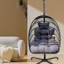 Fauteuil à œufs pivotant avec support intérieur et extérieur en rotin et panier suspendu pour chaise de patio-1197898669