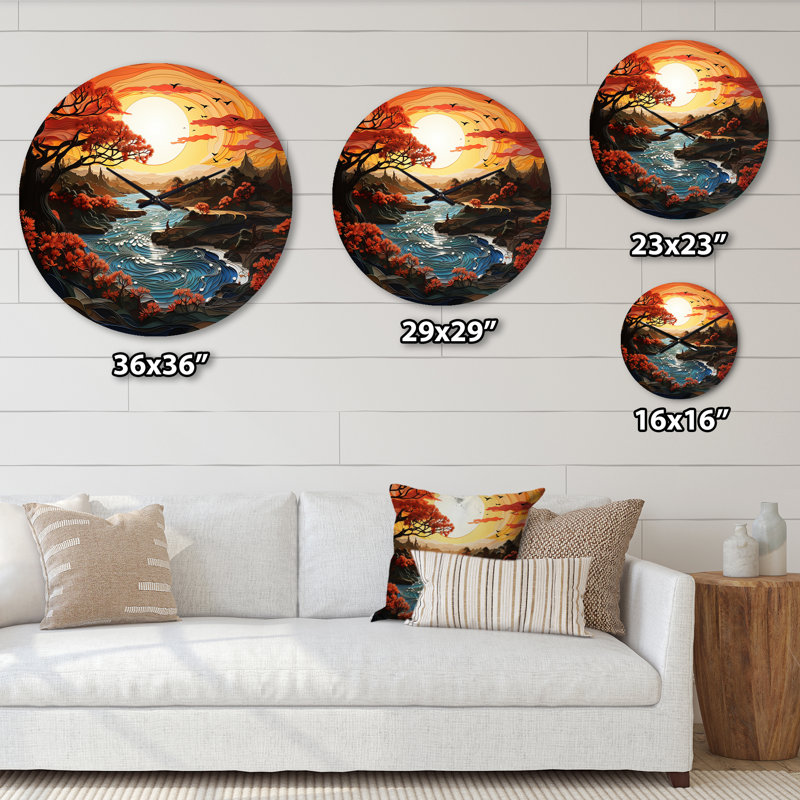 Horloge murale Corenzo - Paysages, Moyenne