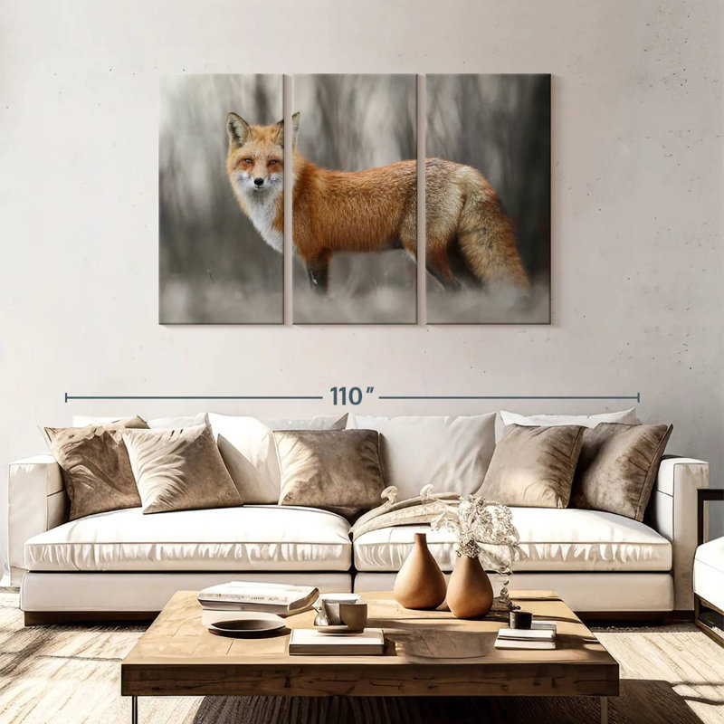 Charming Red Fox, 48" H x 74" W
