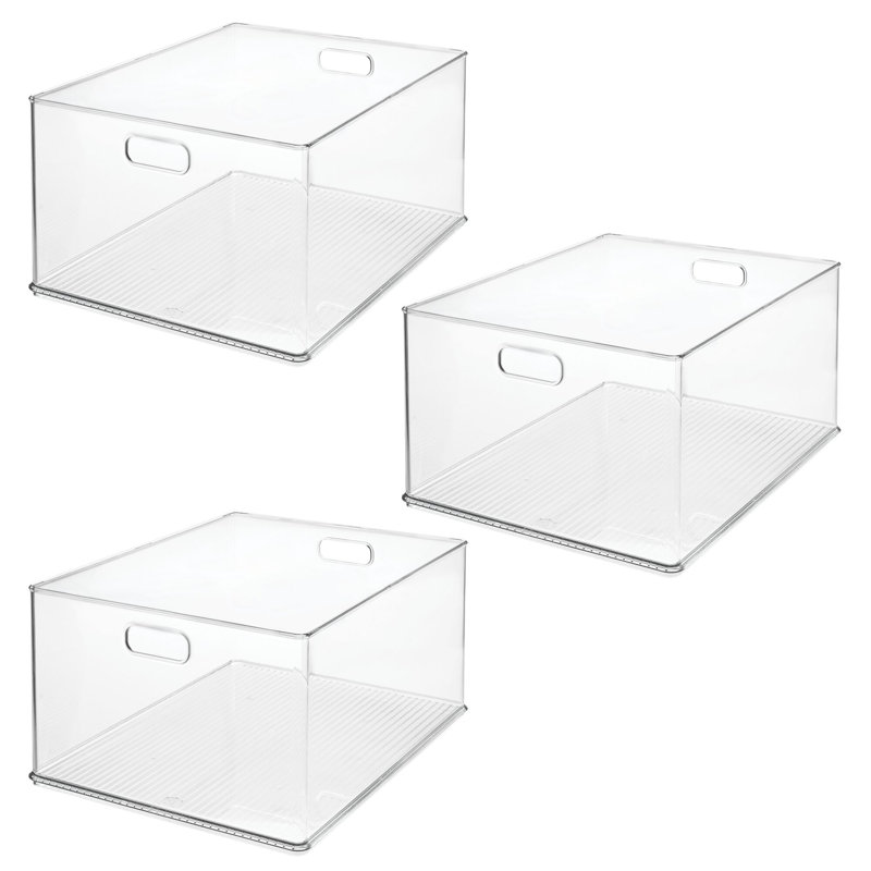 Storage Bins with Handles for Household Storage and Organization - Ideal for Kitchen, Bathroom, or Home Office