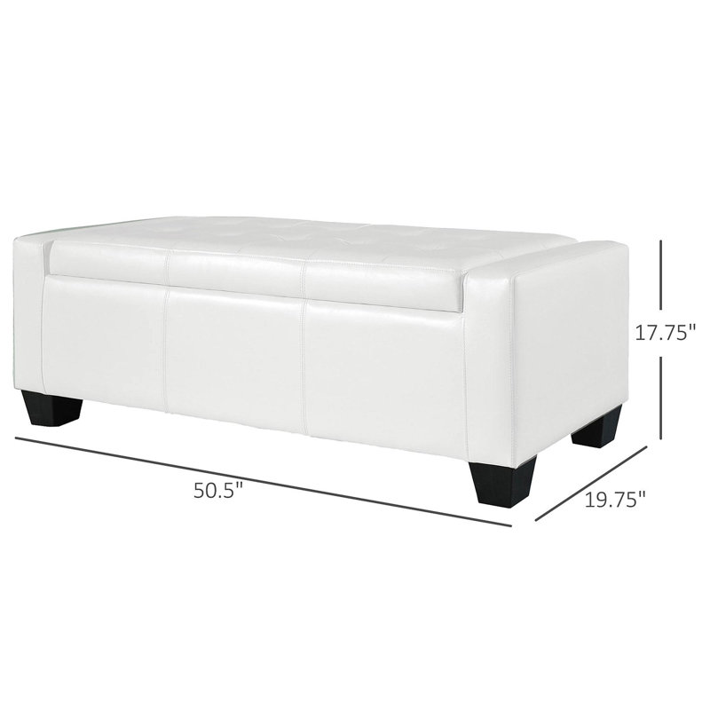 Rangement rectangulaire en similicuir capitonné