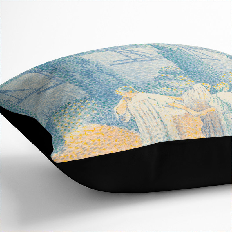 The Promenade Scatter Cushion with Filling, Black, 40cm H x 40cm W x 15cm D
