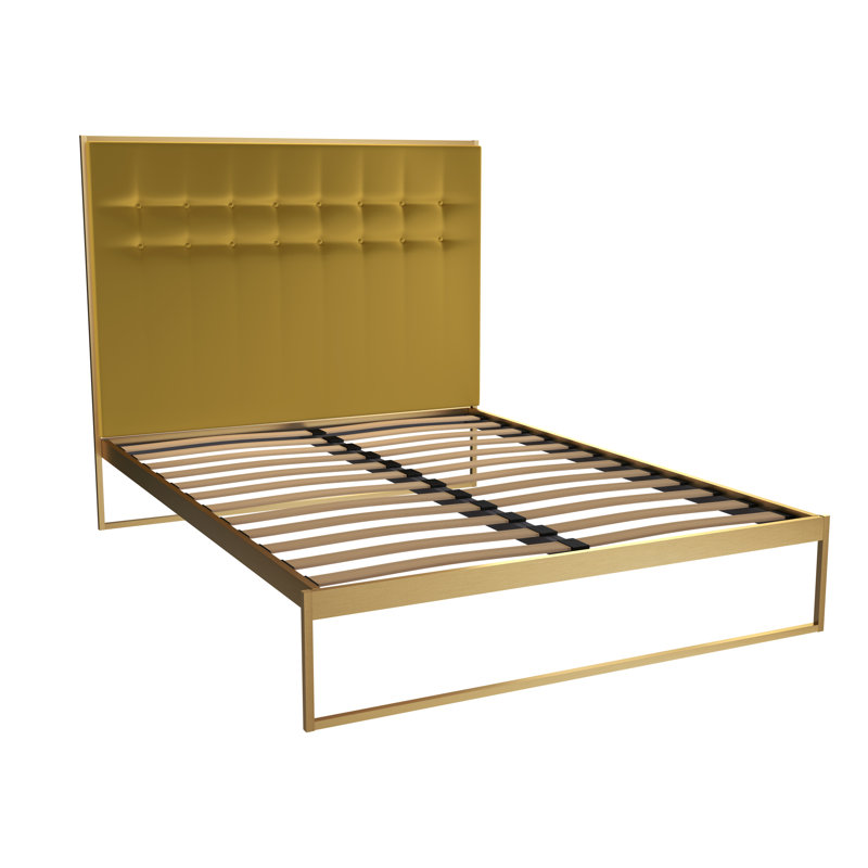 Euclid Upholstered Bed, Silver, Double (4'6)