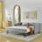Daybed with Trundle Upholstered Sofa Bed-2098368125