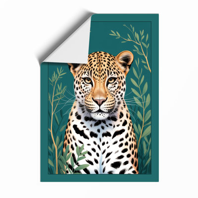 Leopard Portrait Modern - Framed Print