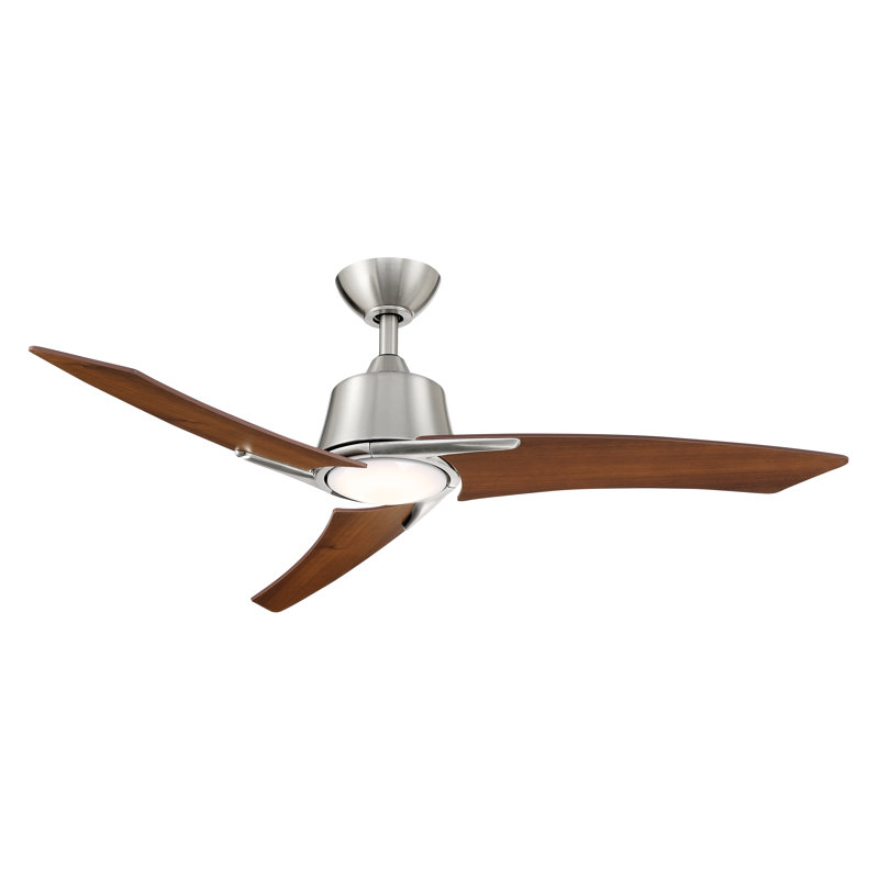 Ventilateur de plafond à DEL CCT Mckenzie, Nickel / brun rustique