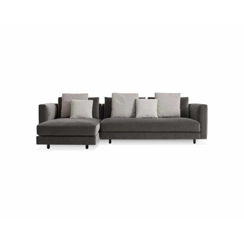 Hands Down Chaise Sectional, Landa Stone, Left Hand Facing