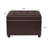 24" Faux Leather Storage Ottoman Bench With Tufted Top-80326597