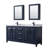 Daria 72'' Double Bathroom Vanity with Carrara Marble Top-48462083-70404270-80205458