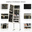 HOMCOM Full Length Mirror with Storage Jewellery Cabinet with Mirror-942023710