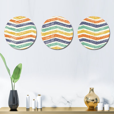 Ensemble de 3 décorations murales à chevrons