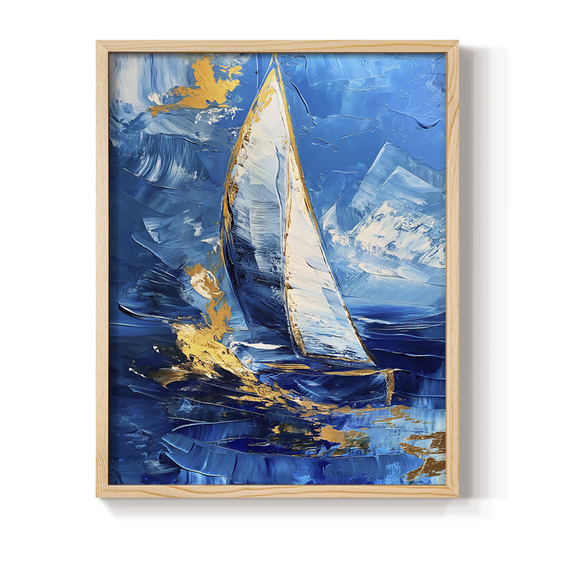 NAUTICAL Series CXC III, reproduction d'art encadrée - bois massif, H 30 po x l 24 po