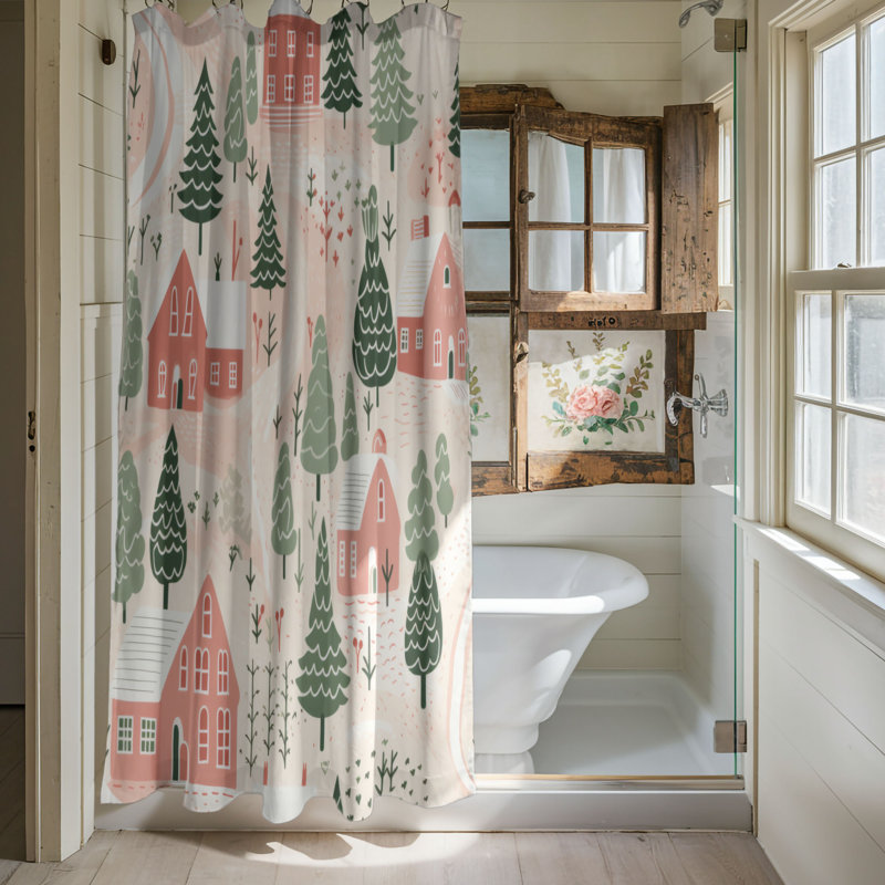 Rideau de douche Snowy Nook - Premium, H 74 po x l 71 po