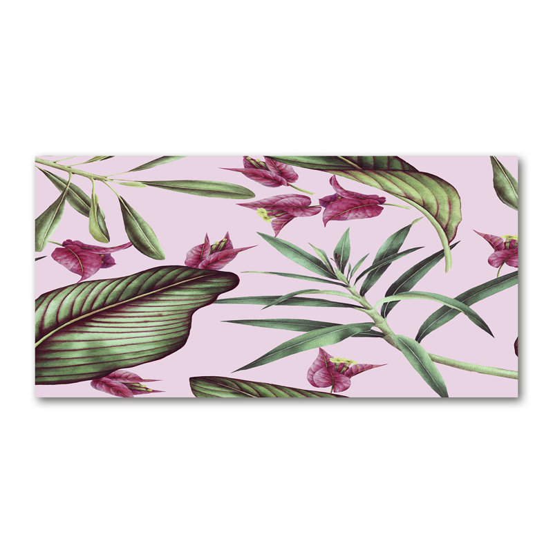 Tropical Flowers - Wrapped Canvas Print