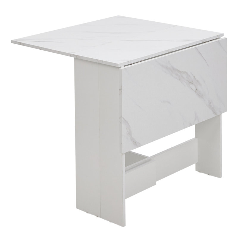 Foldable Wooden Drop Leaf Dining Table, 73 cm H x 103 cm W x 76 cm D