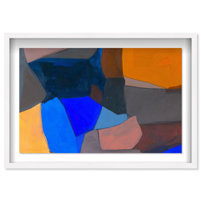 Patchwork Dream I Shadowbox Abstract Print by Oliver Gal, Black Frame, 15 x 10