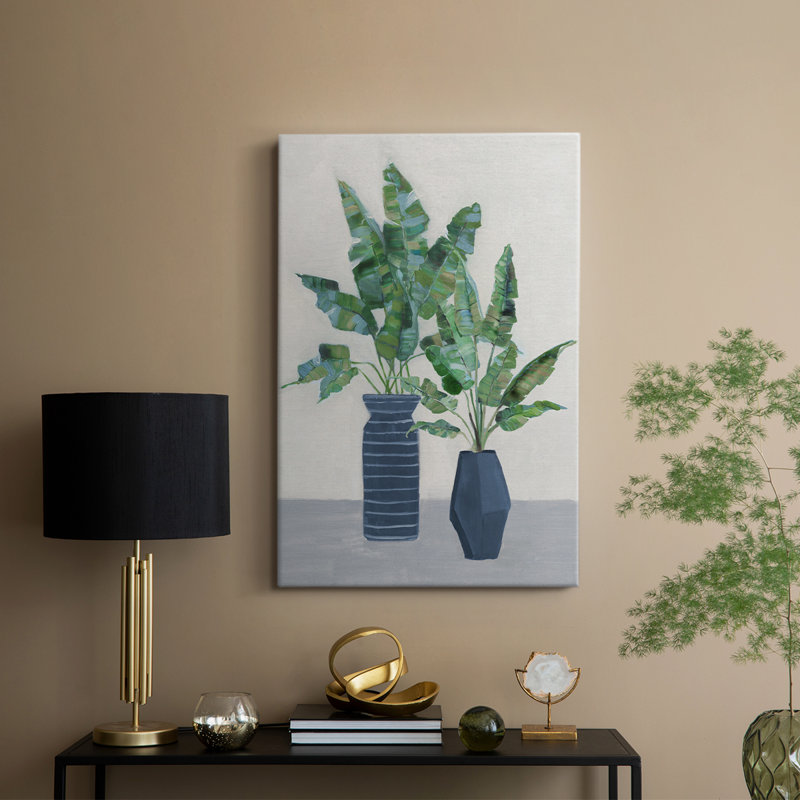 Arrangement de palmiers - Cavas enveloppés de galerie, H 48 po x l 32 po