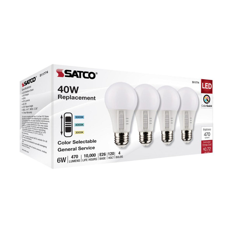 6 Watt White LED Bulb