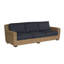 Canapé d'extérieur en osier de 97 po avec coussins Saddleback-46000942-46000903