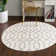 Glam Geometric White Silver Area Rug