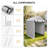 3' x 6' Heavy Duty Outdoor Storage Shed, Silver Portable Storage Shelter with Roll-up Mesh Windows & Roll Door, Powder-Coated Steel Frame for Garden Tools, Bikes & Firewood