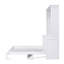 Grand lit escamotable avec tablette, blanc