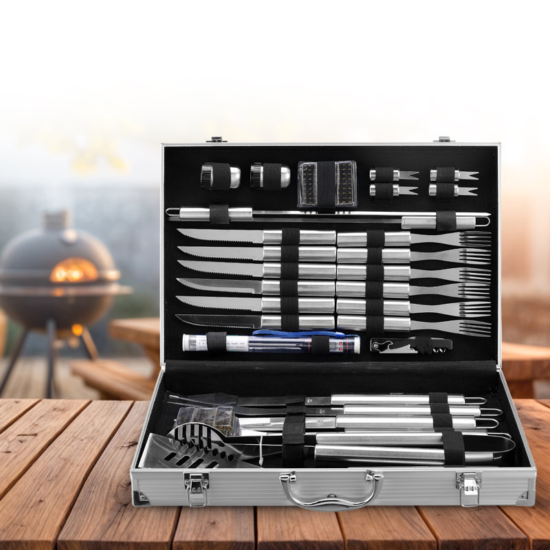 Stainless Steel Grilling Tool Set