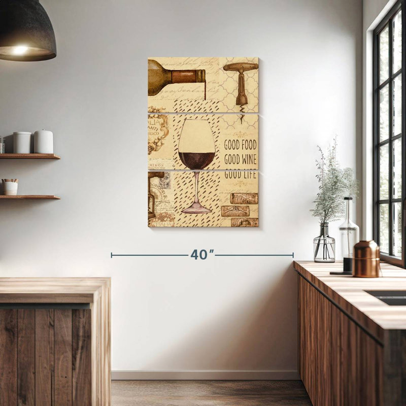 Yarlin Wine Glass Collage, 38" H x 24" W