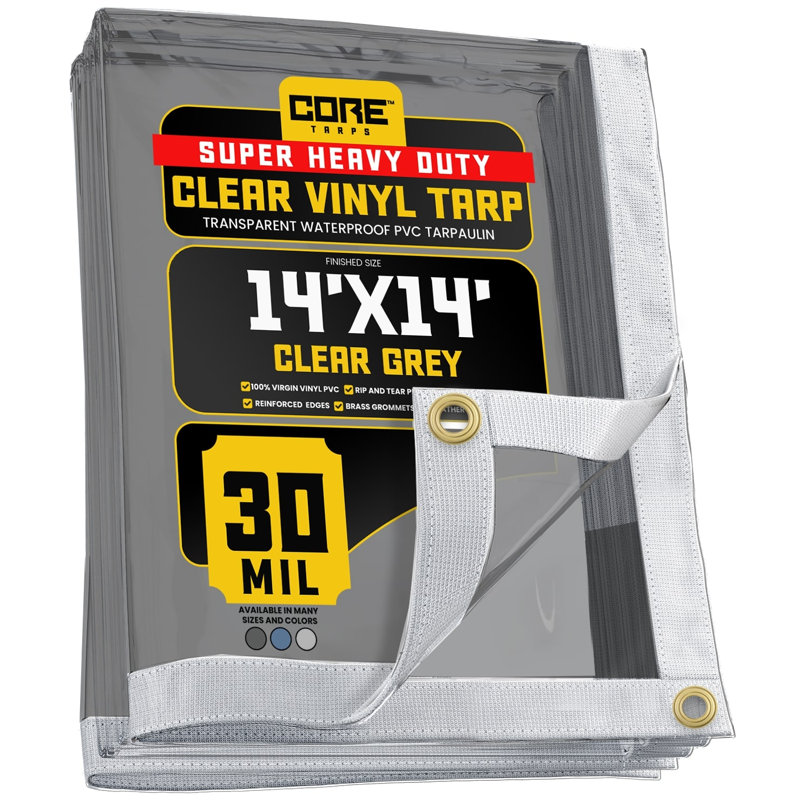 Bâche en vinyle 30 mil Extreme, Gris transparent, H 168 po x l 168 po x P 1 po