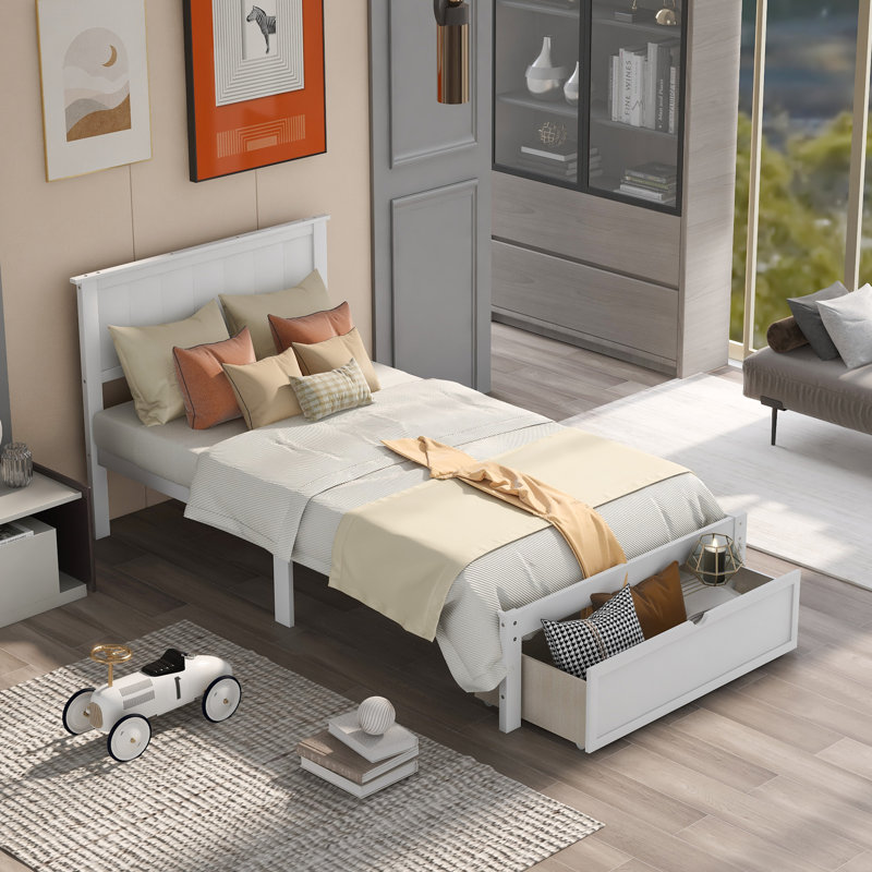 Gerkman Storage Platform Bed, Full, White