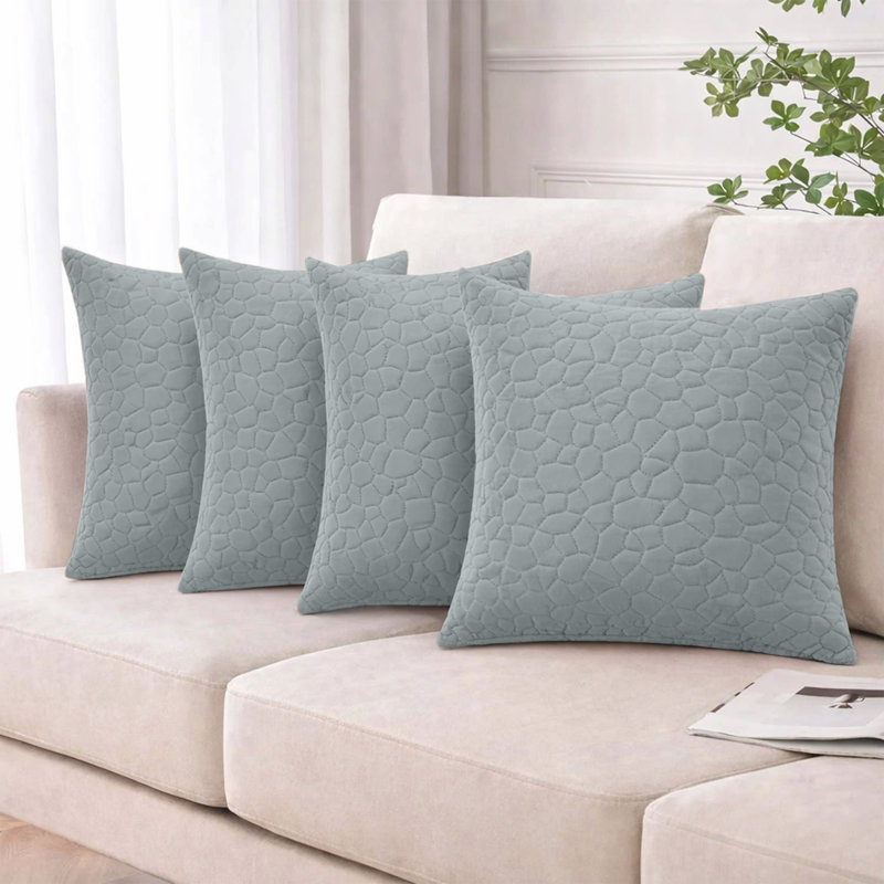 Square Throw Cushion Pad, Silver