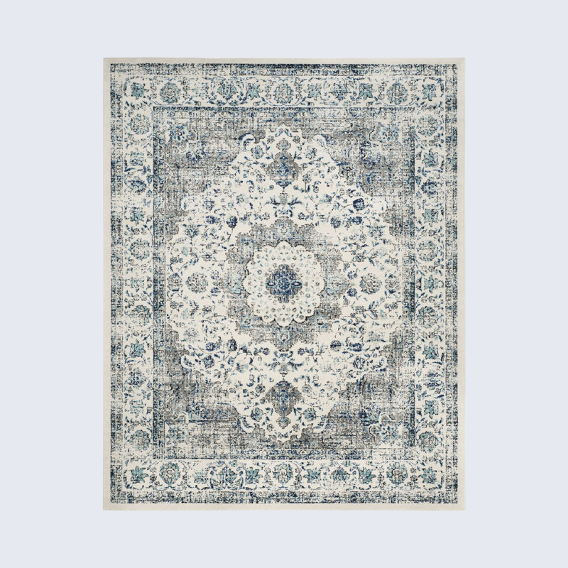 Tapis gris/ivoire, Rectangle 12' x 18'