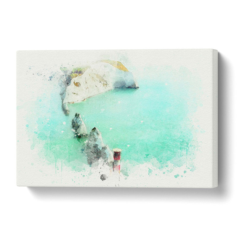 The Needles Isle of Wight in Abstract - Wrapped Canvas, 60 cm H x 90 cm W