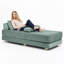 Balshan Daybed - Fold-Out Sleeper Chaise with Premium Memory Foam Queen-Size Mattress & Pillows-1102948478