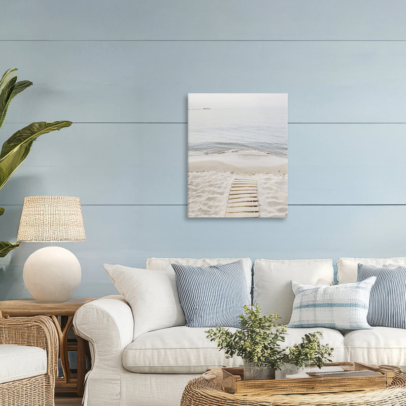 Toile Beachy Planked Walkway, design par Sissi et Seb, H 30 po x l 24 po