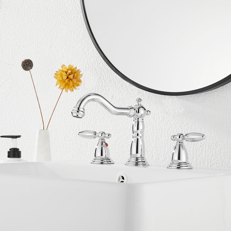 16355- Robinet de lavabo de salle de bain surdimensionné avec bonde, Chrome