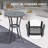 Tenesia Round Metal Outdoor Bar Table With Umbrella Hole , 27.6'' in. W 27.6'' in. D-2041217138