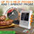 Nutrichef Smart BBQ Grill Thermometer - Digital Display, Stainless Dual Probes Safe To Leave In Outdoor Barbecue Meat Smoker - Wireless Remote Alert Ios Android Phone Wifi App