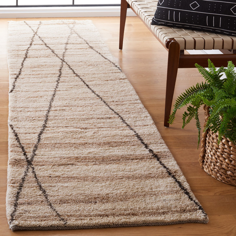 Tapis beige Alacam 791, Tapis de couloir 2 pi 3 po x 9 pi