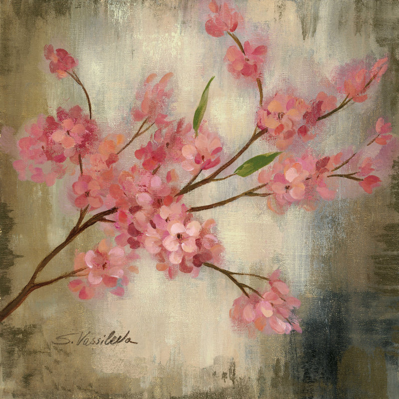 Fleur de cerisier I, H 30 po x l 30 po