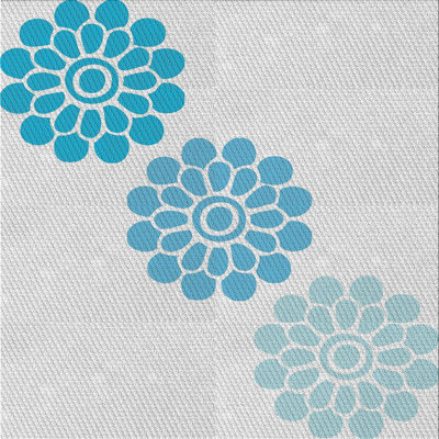 Tapis bleu à motif floral Kyal