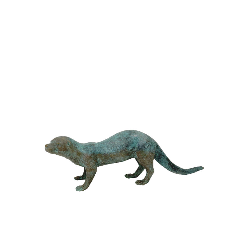 Bronze Walking Otter Fountain Sculpture