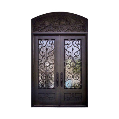 Bramble Arched Iron Door