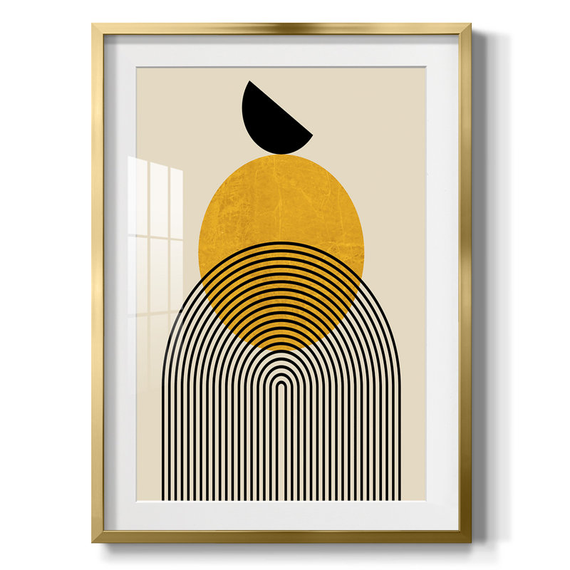 Golden Arches -Framed Print, 25.5" H x 17.5" W, Gold
