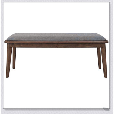 Banc de salle à manger rembourré en noyer gris et naturel, alliant confort moderne et design élégant pour des solutions d'assise polyvalentes.