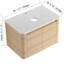 Meuble-lavabo mural de 30 po, garniture en contreplaqué Kd, 2 portes à fermeture en douceur pour un fonctionnement silencieux, 45 poignées à bord incliné, longévité au fini égratigné, grand espace de rangement, blanc américain-1792606096-1792606111