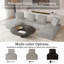 Ensemble de 2 chaises modulaires en velours beige-456356633