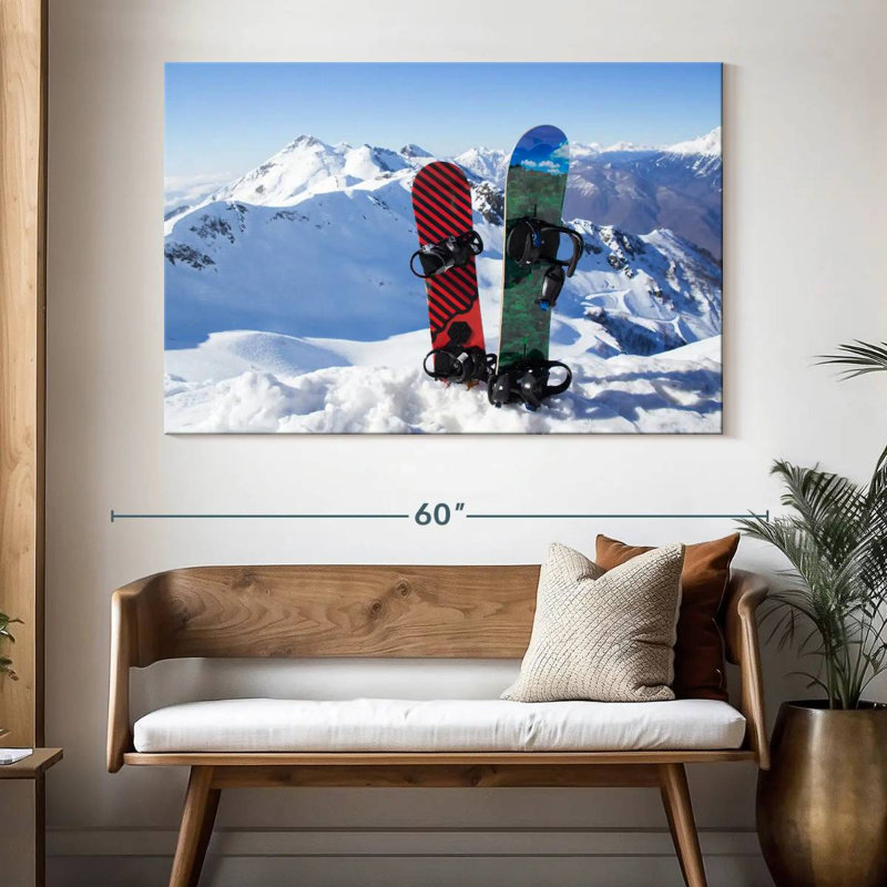 Sireci Two Snowboards, 34" H x 51" W